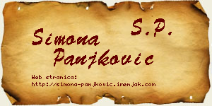 Simona Panjković vizit kartica